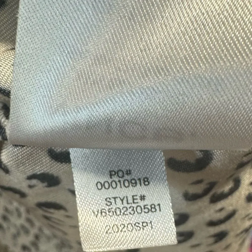 Revolve Vince Star Dot Drape Black and White Silk Blend Patterned Skirt Size 6